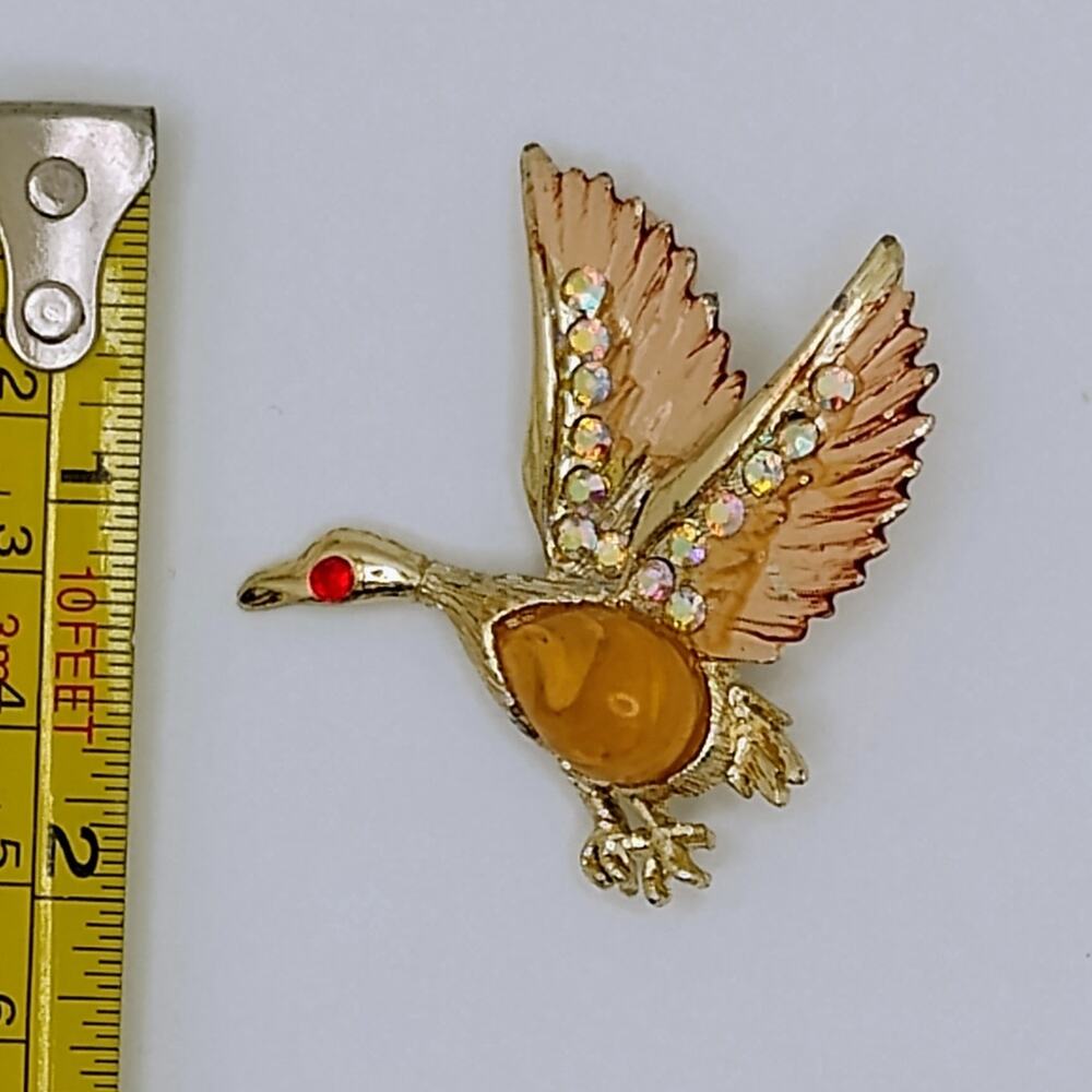 Vtg Duck or Goose Brooch Pin
